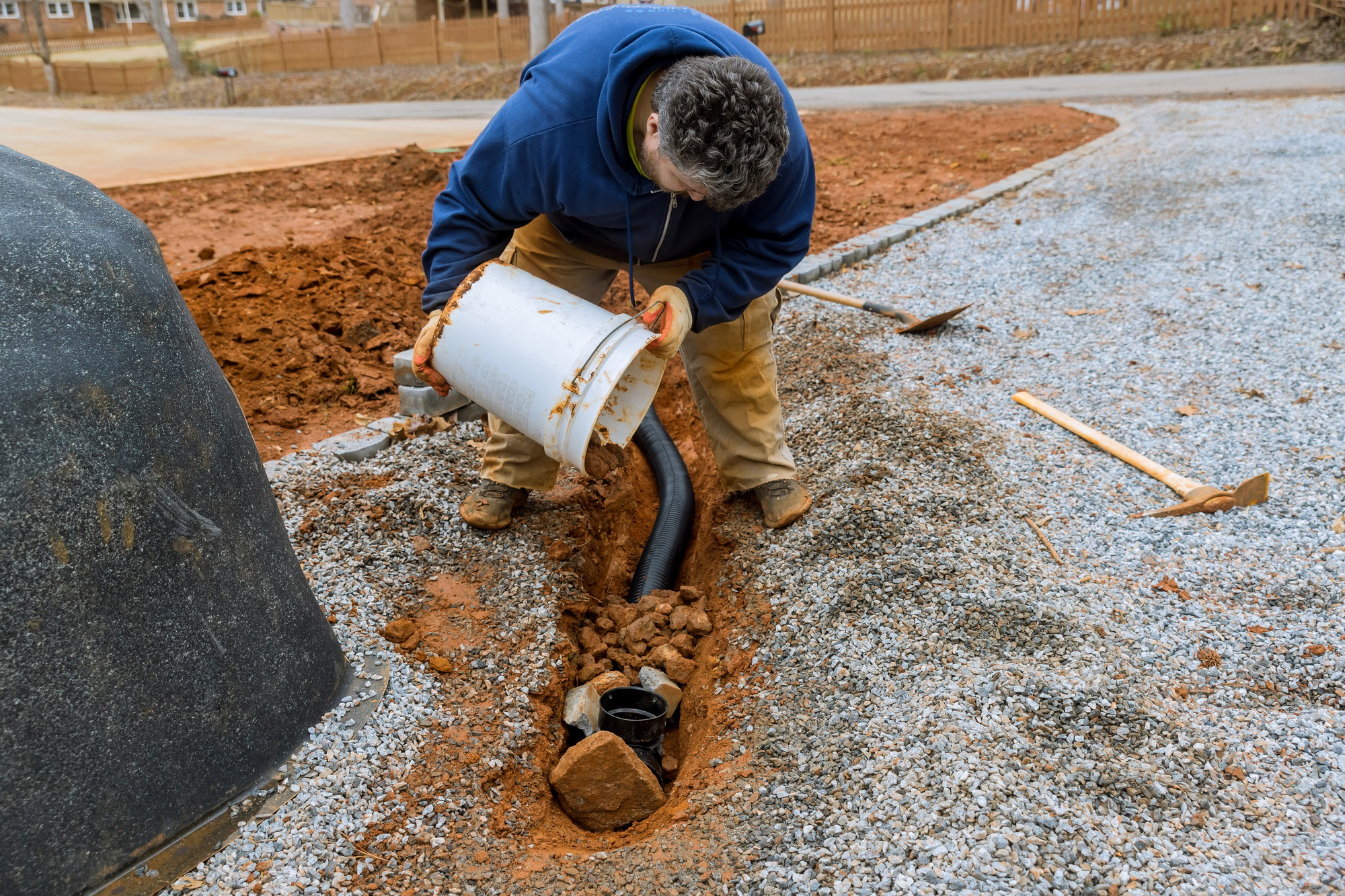 A well designed drainage system installation of the drainage pipe ensures effective rainwater